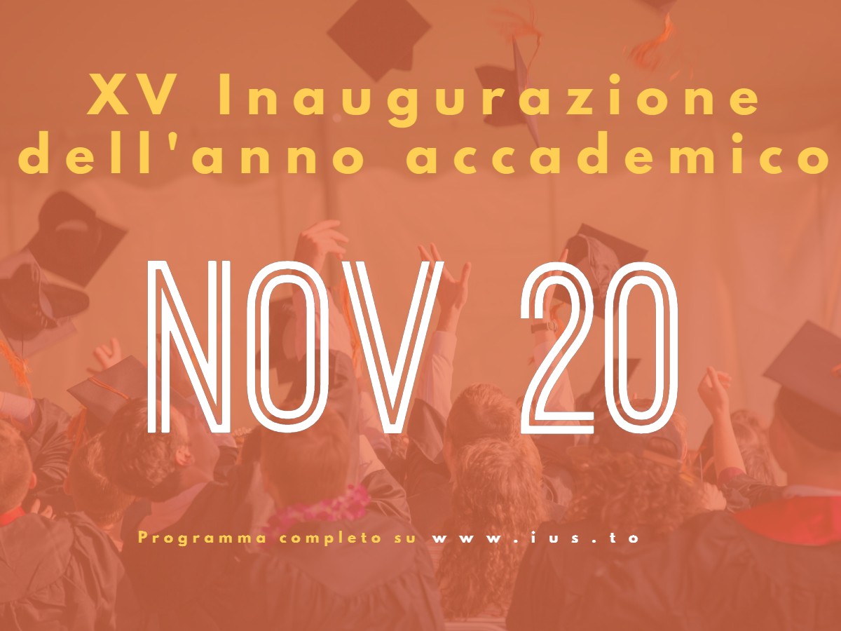 20 novembre: Inaugurazione a.a. 2020/2021 online