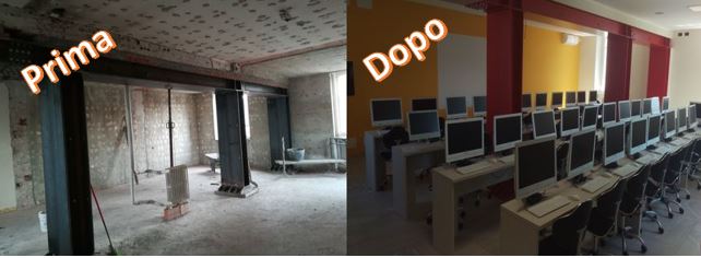 Laboratorio prima e dopo